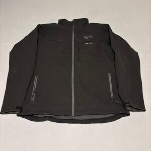 Milwaukee Mens M12 Heated Gear Jacket Large Black Softshell Full Zip Workwear